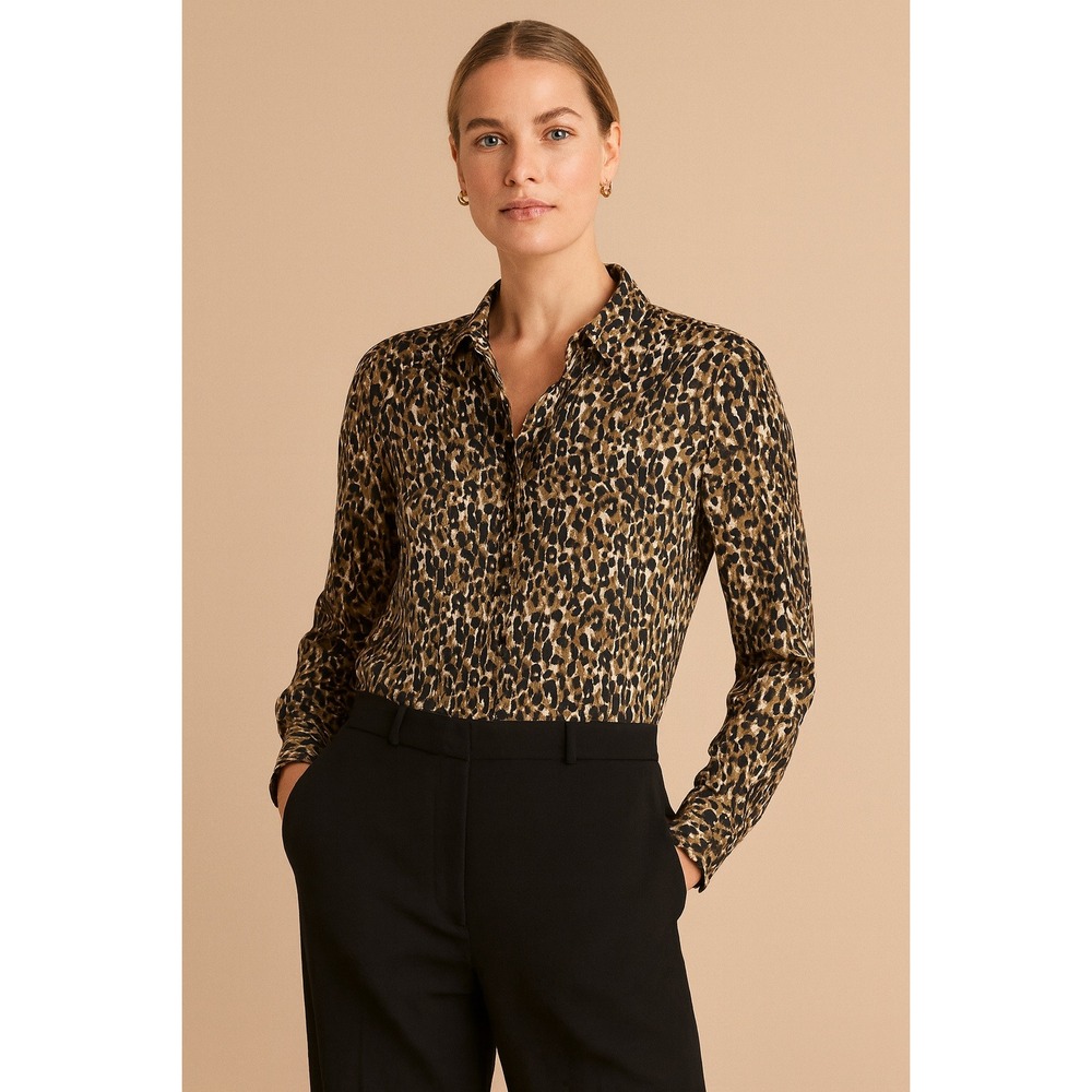 EQUIPMENT Brett Button Down in ‎ Leopard Print Size L